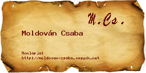 Moldován Csaba névjegykártya