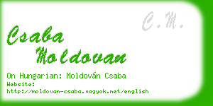 csaba moldovan business card
