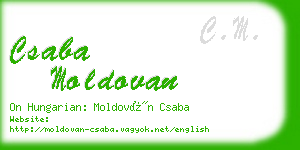 csaba moldovan business card